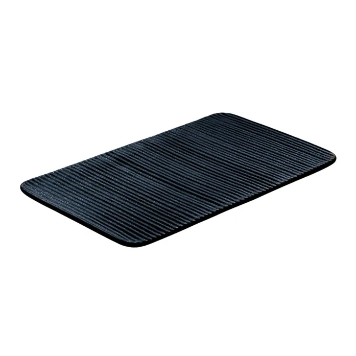 Playground 701218091021090 Ceramic Platter 11‑1/8" x 7‑7/8" Black Microwave & Dishwasher Safe - 6/Case