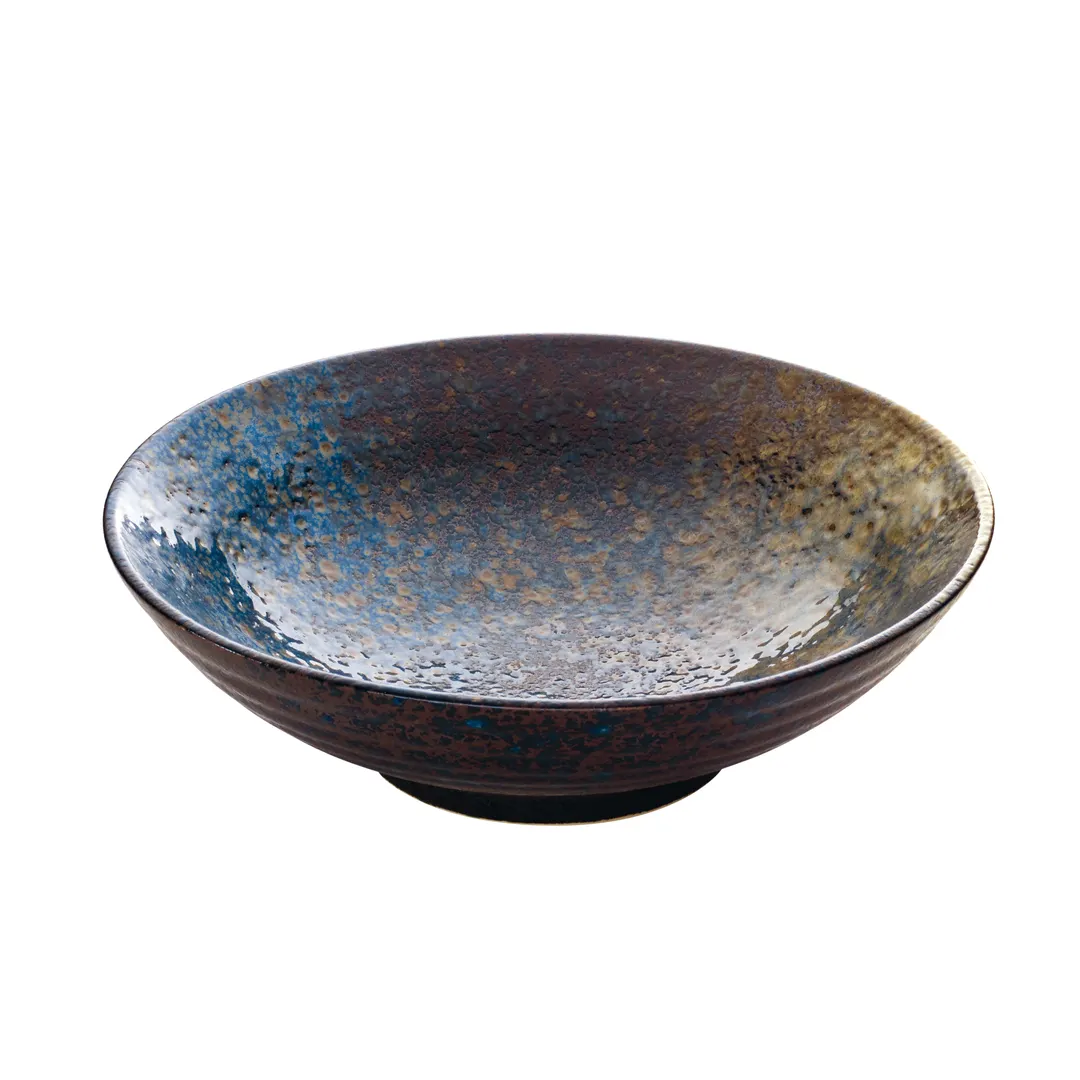 Playground 701311591000351 Stoneware Bowl 5‑7/8" Dia x 2‑1/4" H 11.8 oz Sea Microwave Safe - 6/Case