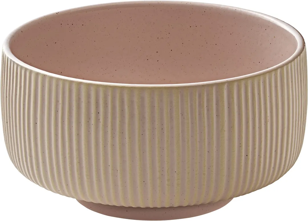 Playground 701316591000583 - Stoneware Bowl, 29.8 oz, 5" Dia x 3-1/8" H, Rose, Microwave Safe - 6/Case