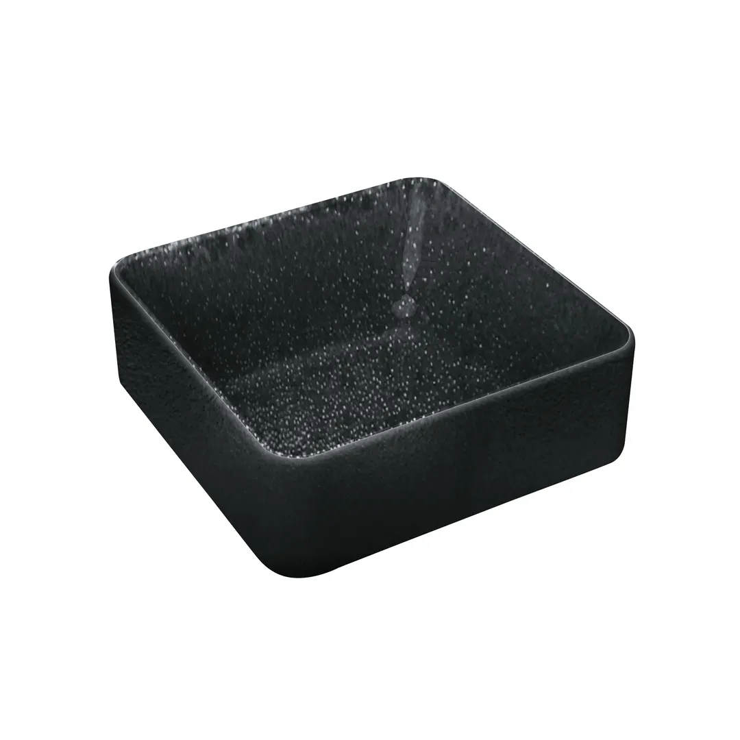 Playground 701321091021090 Stoneware Bowl, 6‑Oz (3½"x1¾") Black Ceramic Microwave Safe - 6/Case