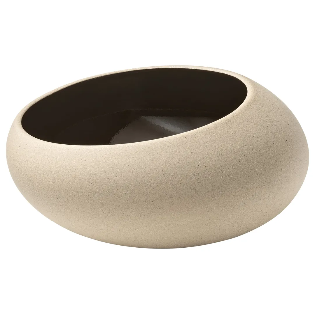 Playground 701341591001372 - 16.9 Oz Bowl, 5" Dia x 2.75" H, Black Eco‑Gres® Ceramic - 6/Case