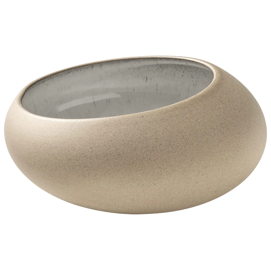 Playground 701341591001393 - 16.9 Oz Round Stoneware Bowl, 5" Dia x 2¾" H, Eco‑Gres, 6/Case