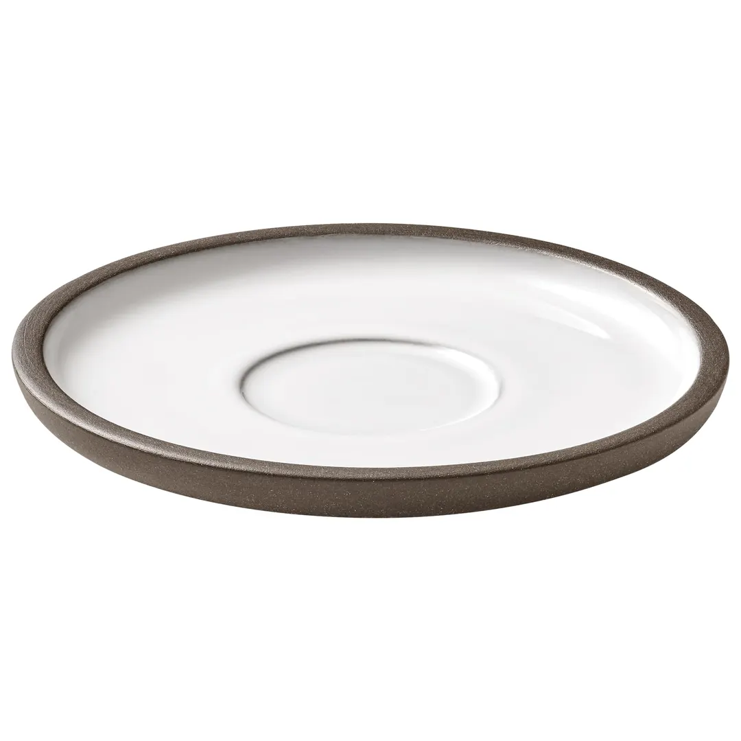 Playground 701690091000436 Saucer, 5.5" Diameter Stoneware Eco‑Gres® White, Dishwasher Safe - 6/Case