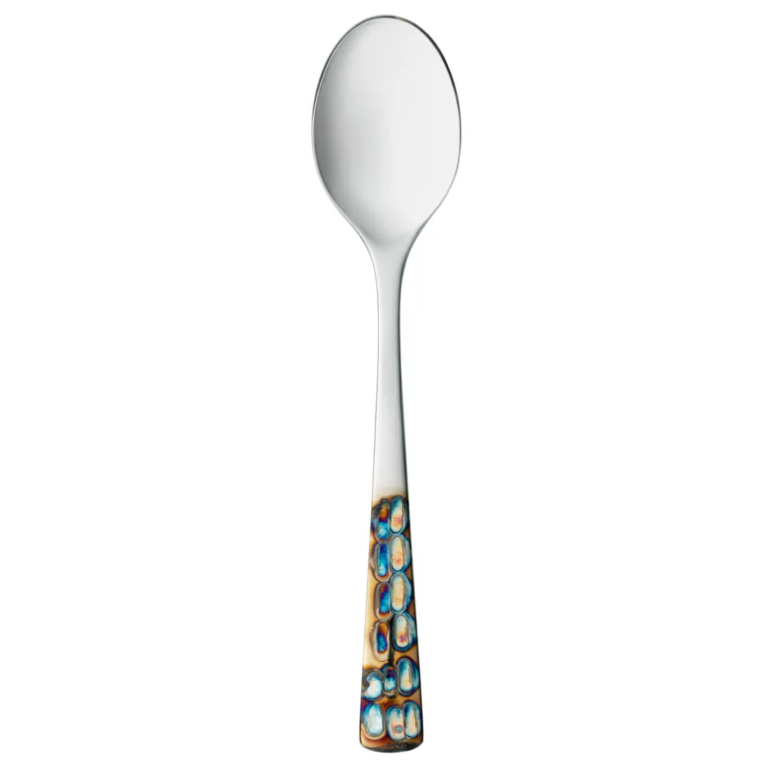 Reserve by Libbey 702001 Teaspoon, 6-1/8" Micro-Burnt Handle, 18/8 Stainless Steel - 12/Case