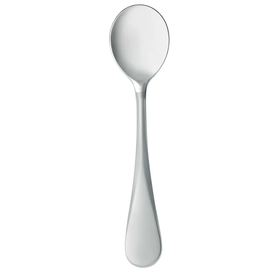 Reserve by Libbey 703016 - Bouillon Spoon, 6 1/2" Sand-Blasted Handle, 18/8 Stainless Steel, 12/Case