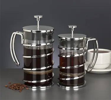 Libbey 73590 French Press Coffee Maker, 17 oz (2‑Cup), Steel Frame, Glass Carafe, Clear - 1/Case