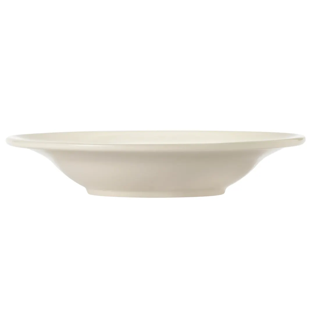 Libbey 740-901-024 Soup Bowl – 9" Dia x 1-3/4" H, 24-1/4 oz, White Porcelain Rolled Edge - 24/Case