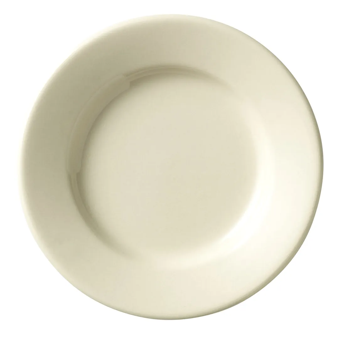 Libbey 740-901-055 - 5½" Round Porcelain Plate, Cream White, 5.5" Dia x 1" H, Rolled Edge - 36/Case