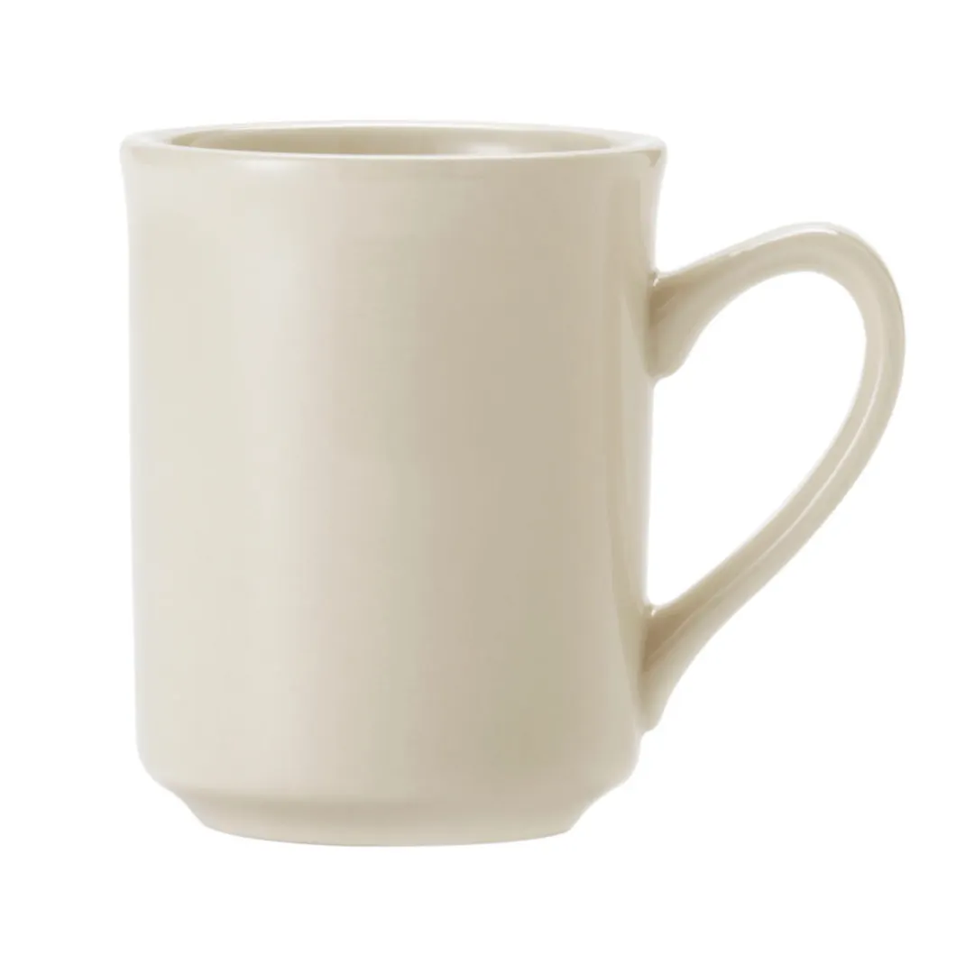 Libbey 740-901-080 Delmonico China Mug, 8‑Ounce White Porcelain, 3" Dia x 3‑3/4" H - 36/Case