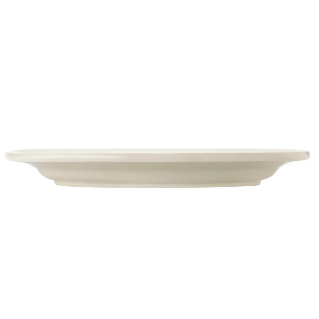 Libbey 740-901-107 Oval Platter, 10.25" L x 7.125" W x 1" H, White Porcelain Edge - 12/Case
