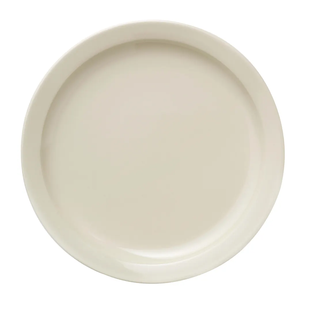 Libbey 740-901-114 China Plate – 10¼" Dia, 1⅛" H, Round Narrow Rim, Cream White Porcelain - 12/Case