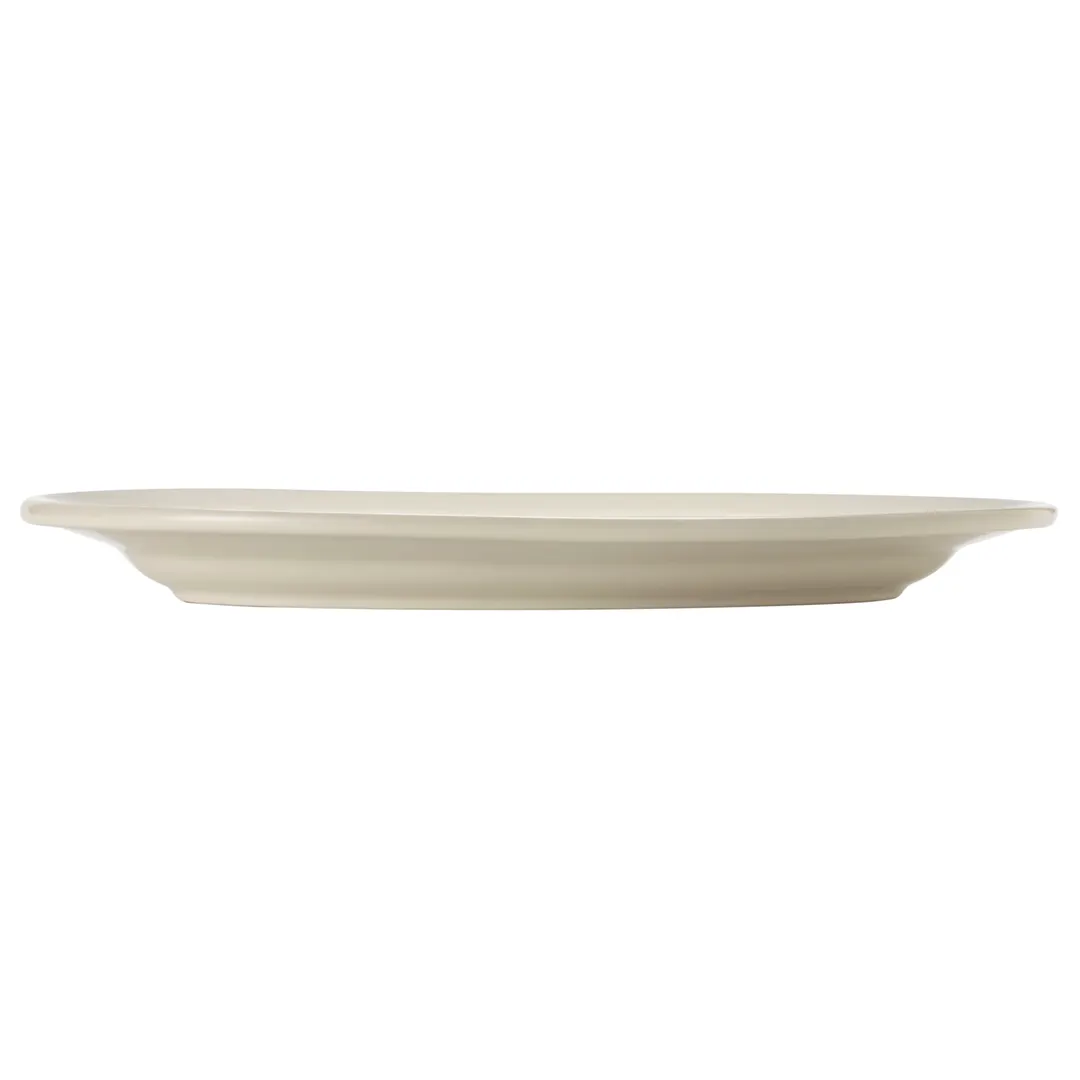 Libbey 740-901-138 Oval Porcelain Platter 13.5" L x 8.9" W x 1.25" H White Rolled Edge - 12/Case