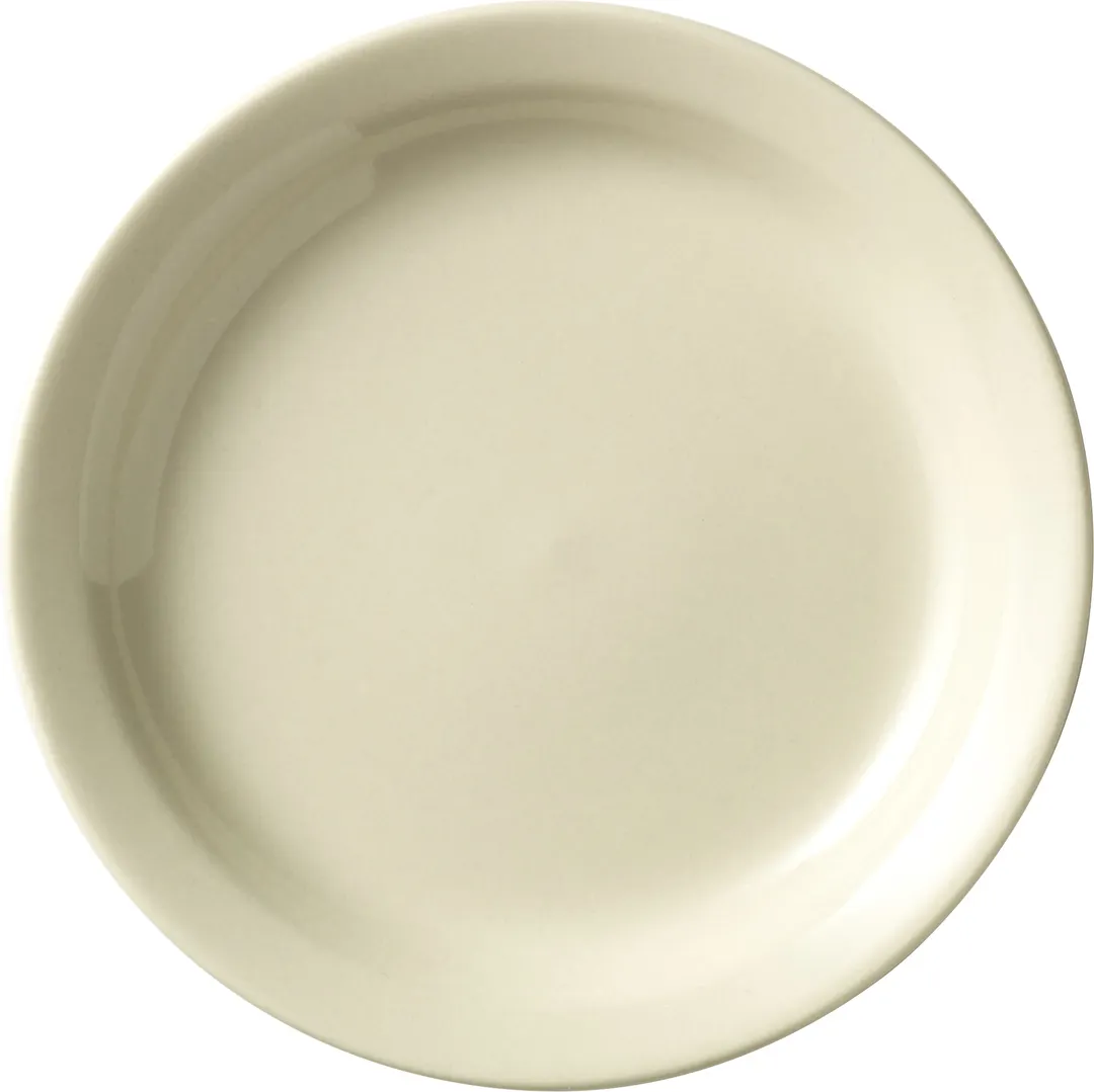 Libbey 740-901-612 Plate – 6½" Diameter Round Porcelain, Cream White, Narrow Rim - 36/Case
