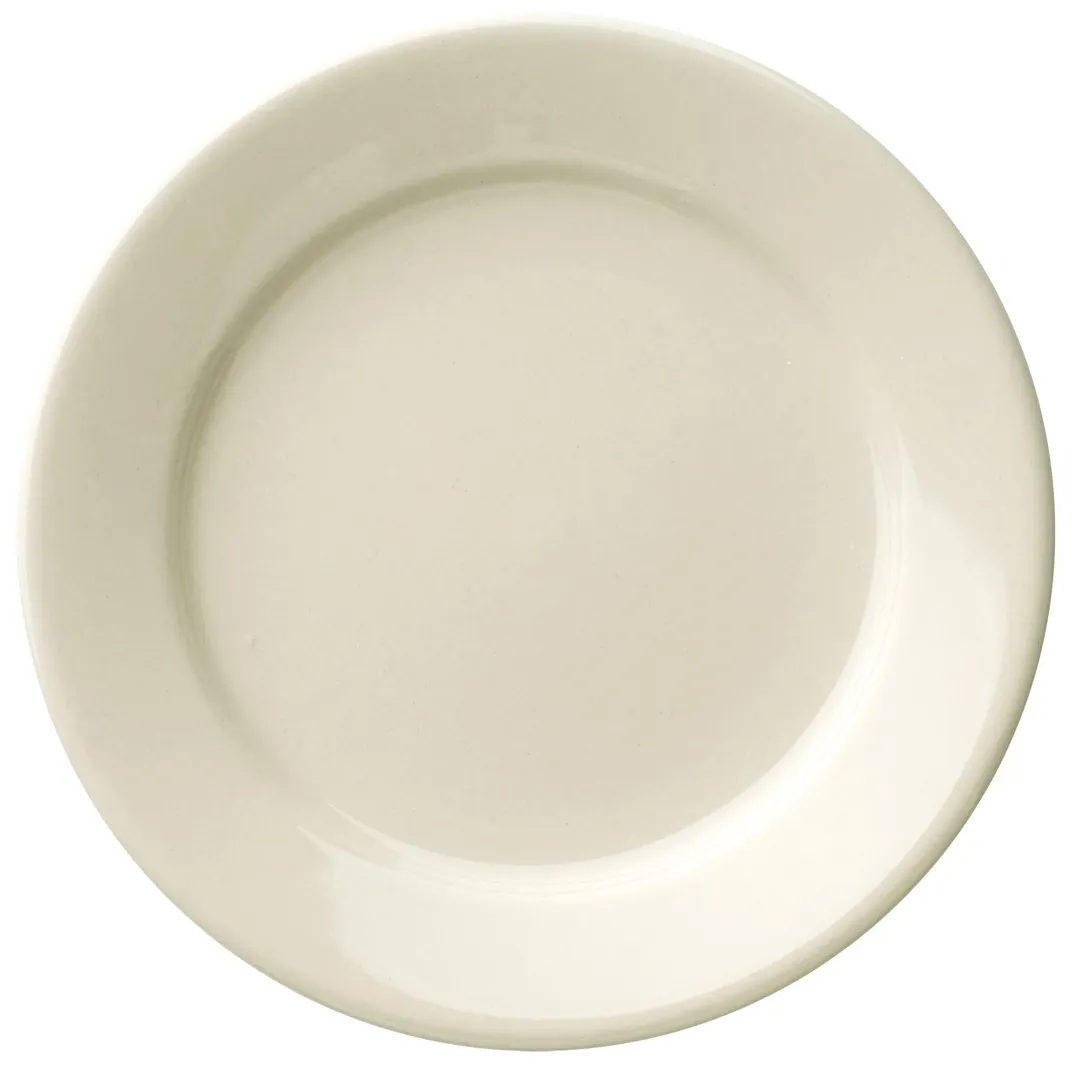 Libbey 740-901-614 Plate – 6¼" Round Rolled Edge Cream White Porcelain - 36/Case