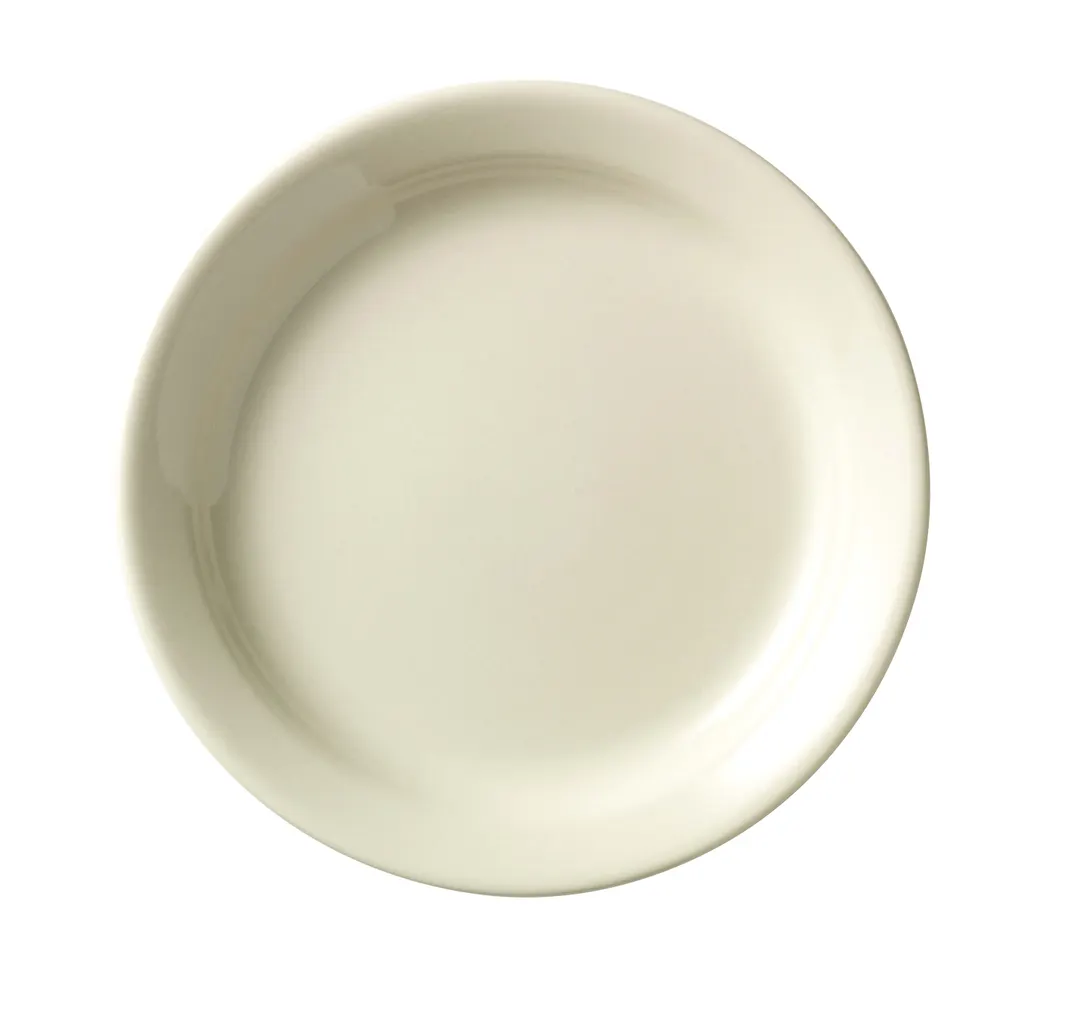Libbey 740-901-712 - 7¼" Cream White Porcelain Dinner Plate, Round, Narrow Rim, 7.25" x 1", 36/Case