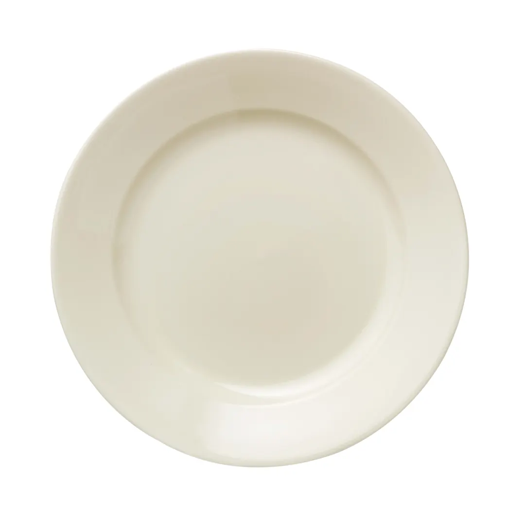 Libbey 740-901-958 China Plate – 9.75" x 1.33" Round Rolled Edge, Cream White Porcelain - 24/Case