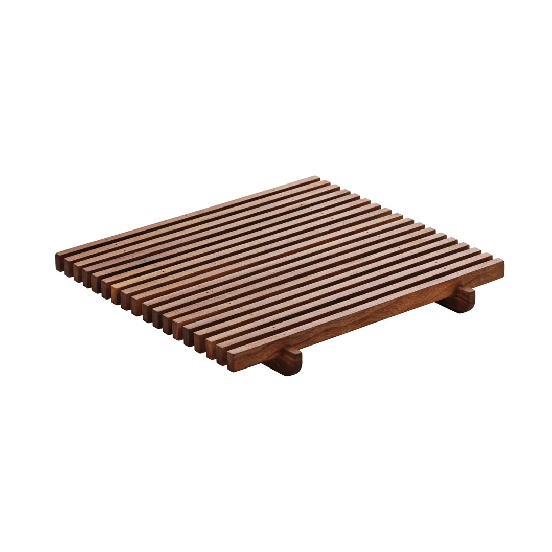 Playground 742880391000000 Display Riser 7-1/8" Square Walnut Wood Brown 9" Width 1‑2 Steps - 2/Case