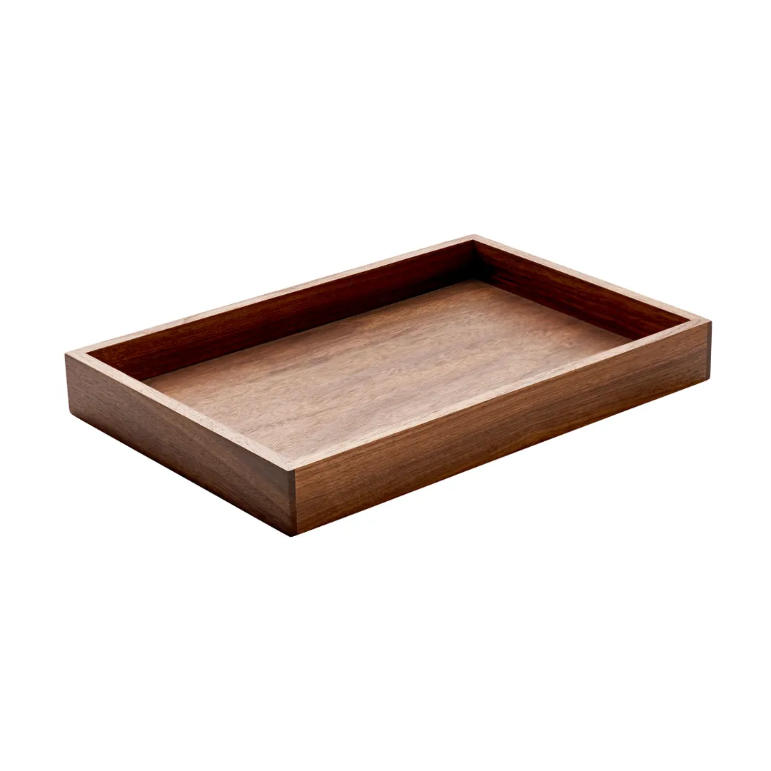 Playground 742890691000000 Walnut Wood Platter 11" x 7-1/8", Microwave and Dishwasher Safe - 1/Case