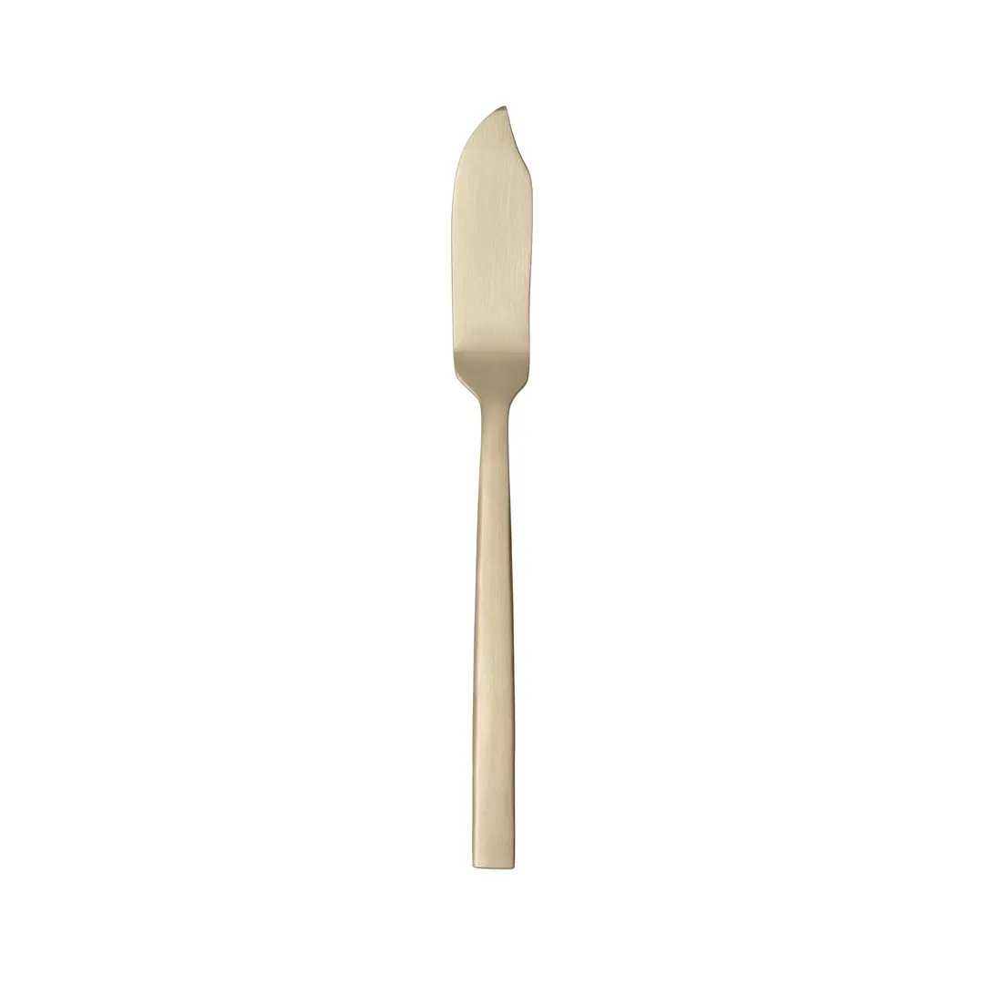 Libbey 763053 Butter Spreader, 5‑1/4" Gold Finish, 18/0 Stainless Steel, 5‑6" - 36/Case