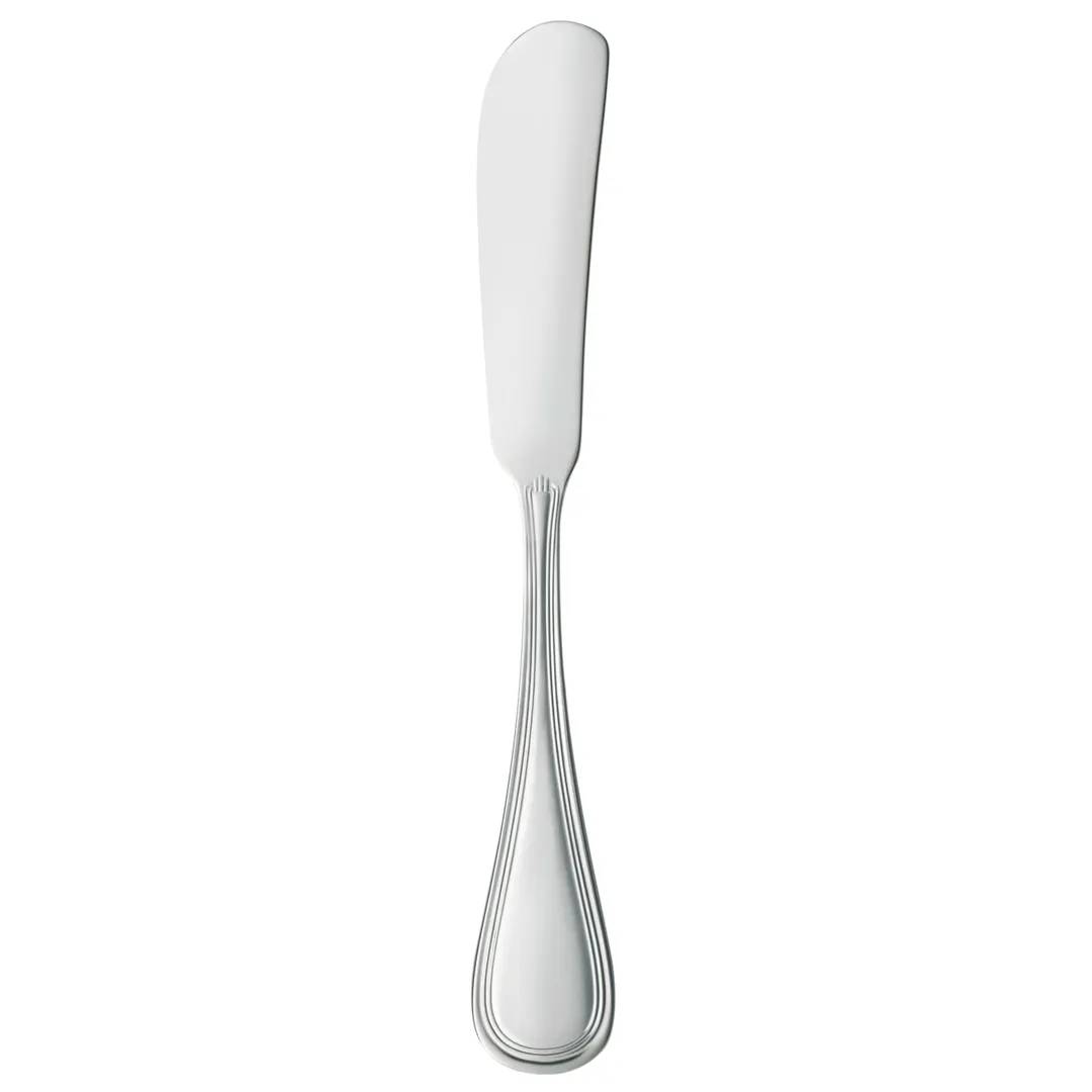 Libbey 774053 Butter Spreader – 6‑5/8" FlatHandle, 18/8 Stainless Steel, Geneva Collection - 12/Case