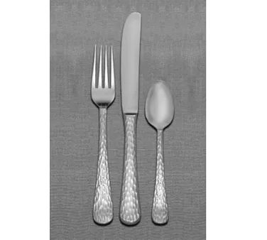 Libbey 794038 Salad Fork – 6" Hammered Mirror Finish, 18/0 Stainless Steel, Medium Weight - 36/Case