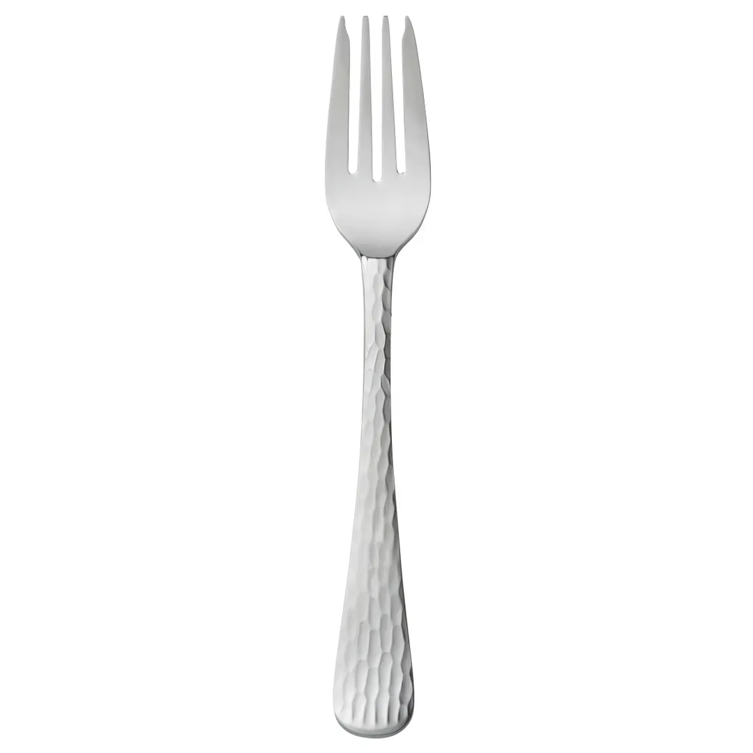 Libbey 794038 Salad Fork – 6" Hammered Mirror Finish, 18/0 Stainless Steel, Medium Weight - 36/Case