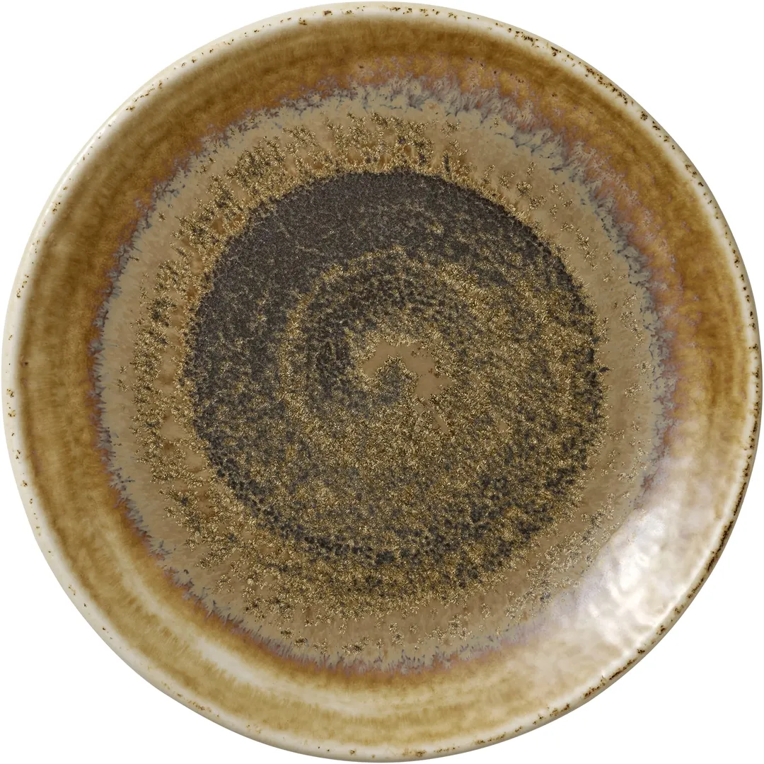 Heart & Soul 801121541000102 China Plate, 5.91" x 5.91" Round Coupe Porcelain, Cumin Finish - 6/Case