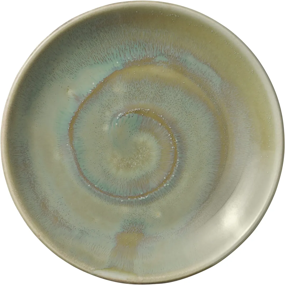 Heart & Soul 801121541000104 China Plate, 5.91" x 5.91" Round Flat Coupe Porcelain Thyme - 6/Case