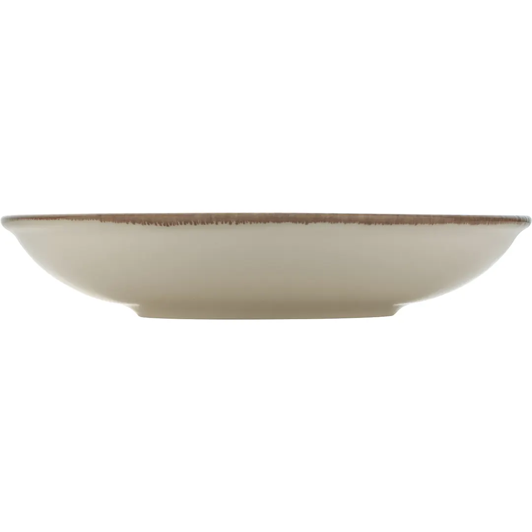 Heart & Soul 801132341000101 - 9.13" Coupe Porcelain Plate Oyster, Diameter 9.13" - 6/Case