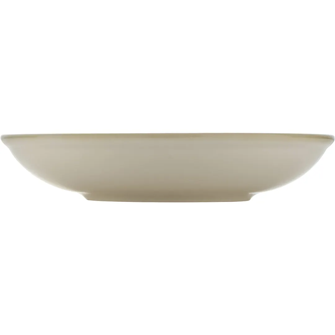 Heart & Soul 801132341000102 Deep Coupe Porcelain Plate, 9.13" x 9.13" Round Cumin Finish - 6/Case