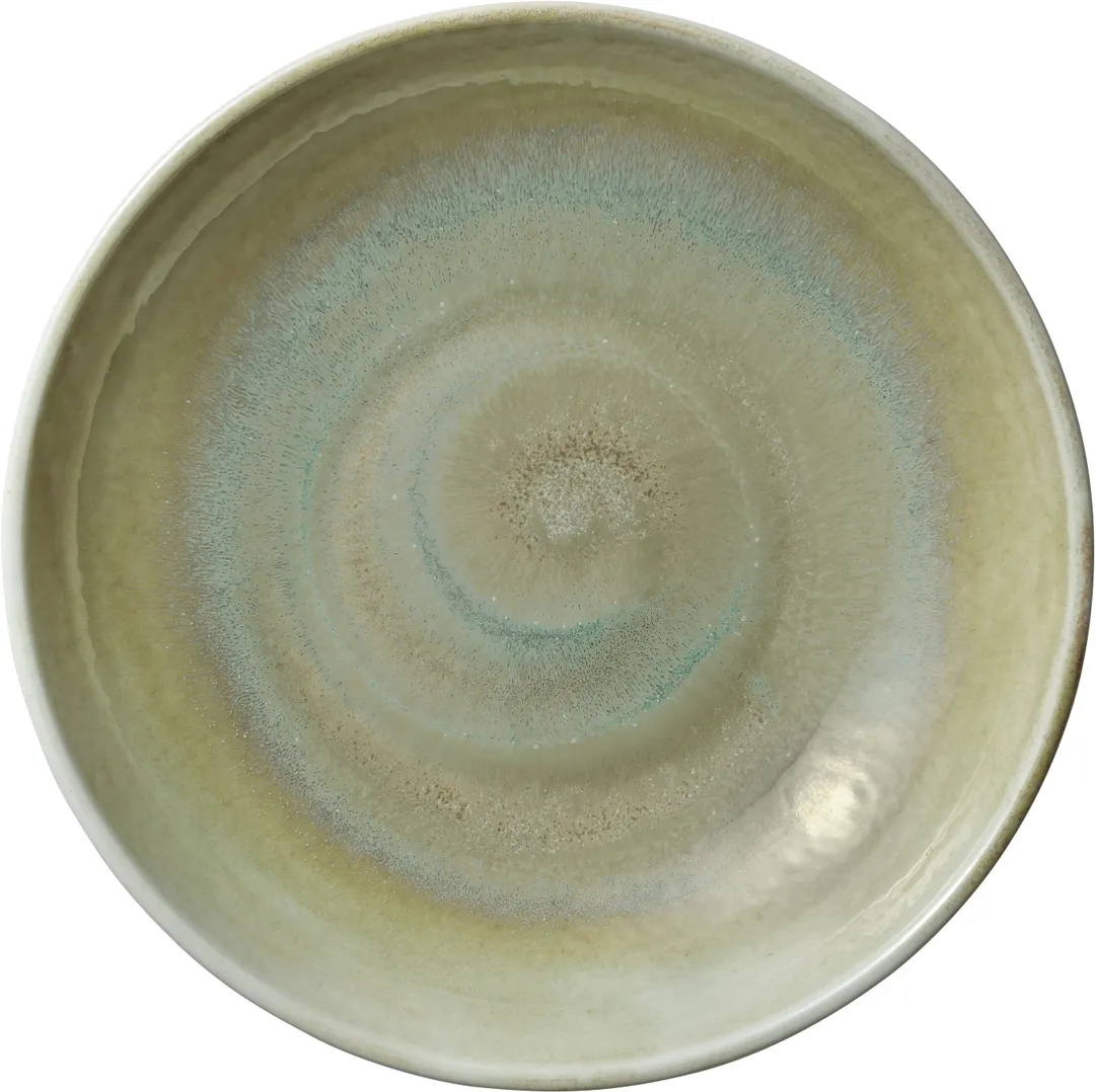 Heart & Soul 801132341000104 China Plate, 9.13" Round Deep Coupe Porcelain, Thyme Finish - 6/Case
