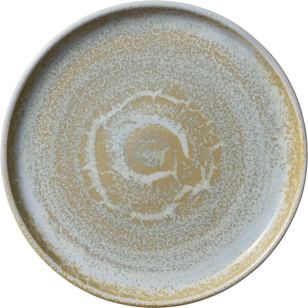 Heart & Soul 801182141000100 Round Porcelain Plate, 8.5" Diameter, Flat Edge, Breeze Finish - 6/Case