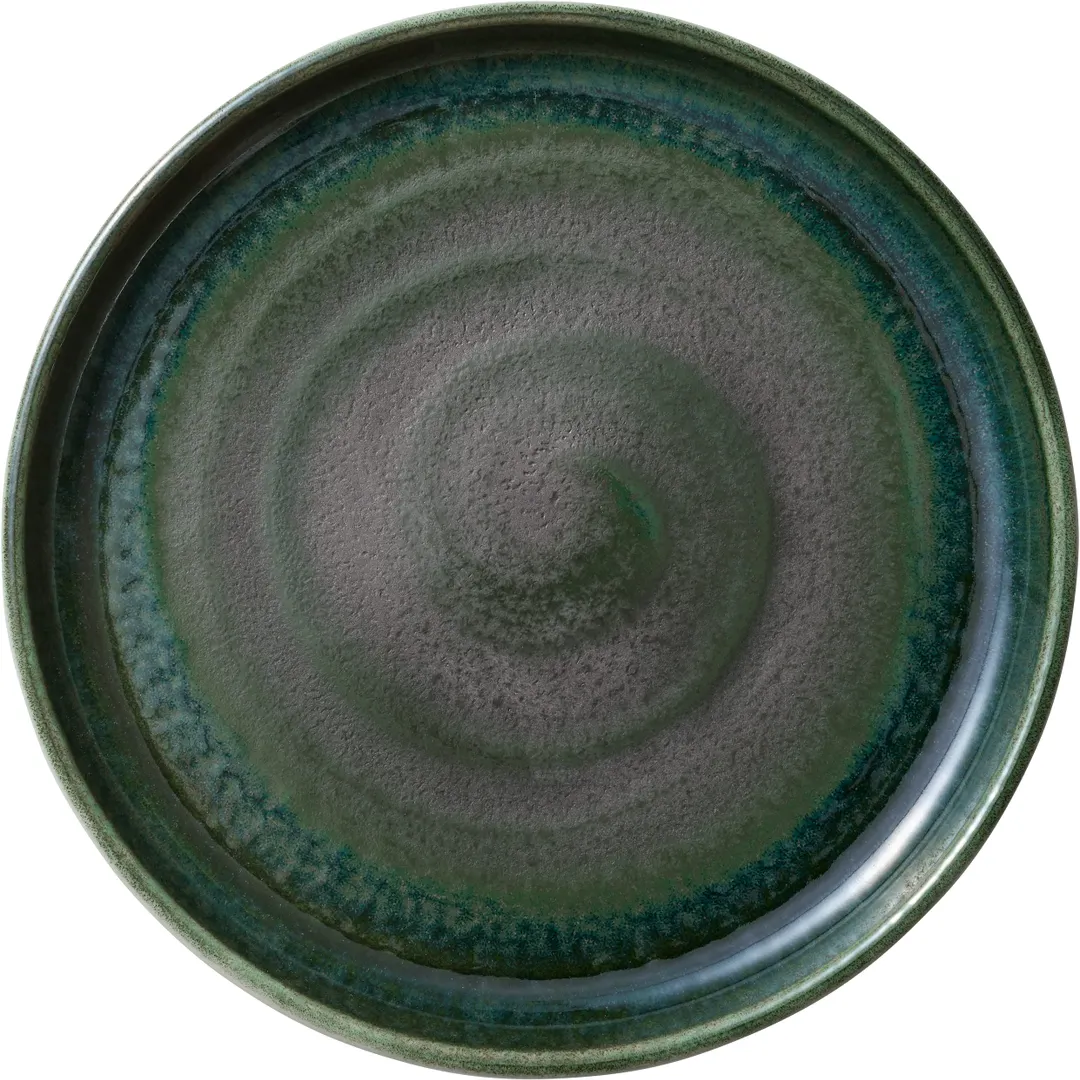 Heart & Soul 801182141000103 Round Porcelain Plate, Avocado, 8.5" x 8.5" Flat Edge - 6/Case