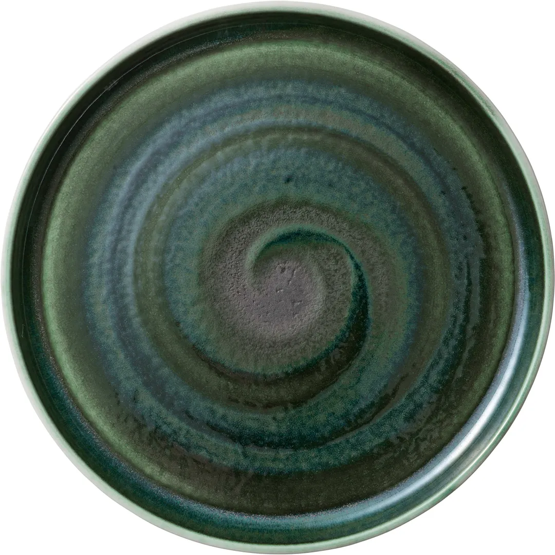 Heart & Soul 801182741000103 Round Porcelain Dinner Plate, Avocado, 10.5" x 10.5", Flat Edge - 6/Case