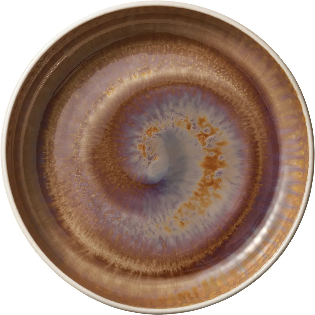 Heart & Soul 801192141000101 - 8" Round Deep Rim Porcelain Plate Oyster, 8" x 8" x 1.89", - 6/Case
