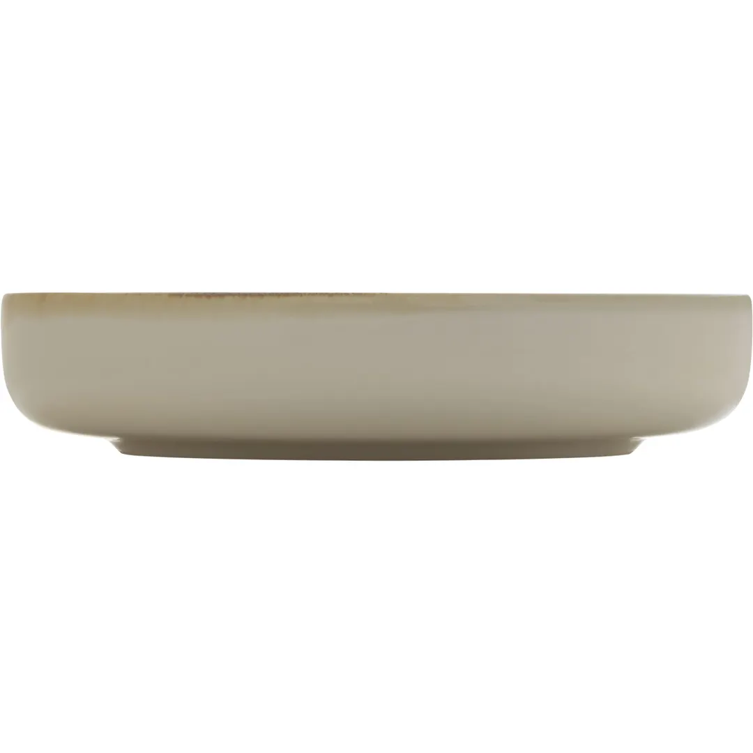 Heart & Soul 801192141000102 Round Deep Rim Porcelain Plate, 8" x 8" Cumin, - 6/Case