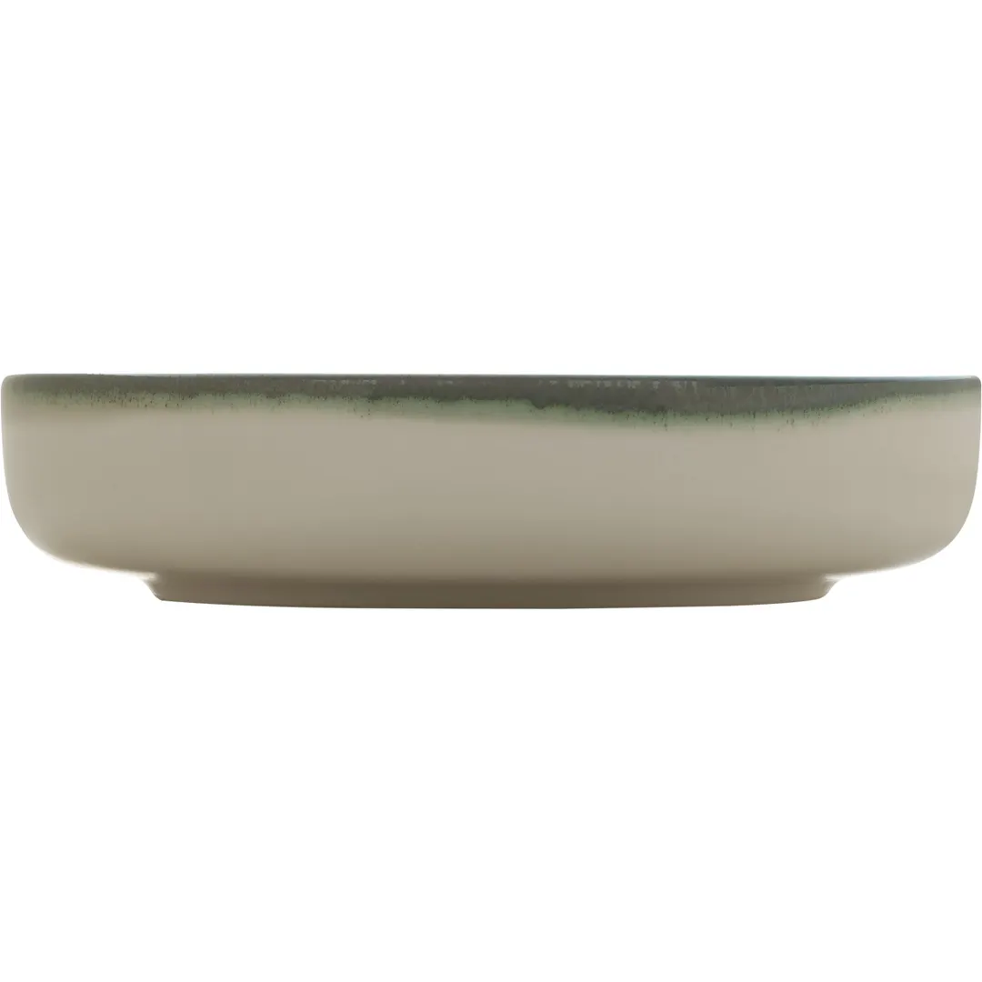 Heart & Soul 801192141000103 Avocado Porcelain Plate, Round 8" x 8" x 1.89" Deep Rim, 6/Case
