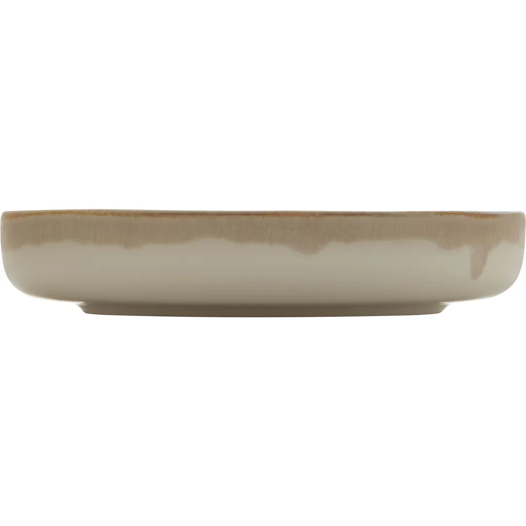 Heart & Soul 801192441000101 Round Deep Rim Porcelain Platter Oyster 9" x 9" x 1.89" - 6/Case