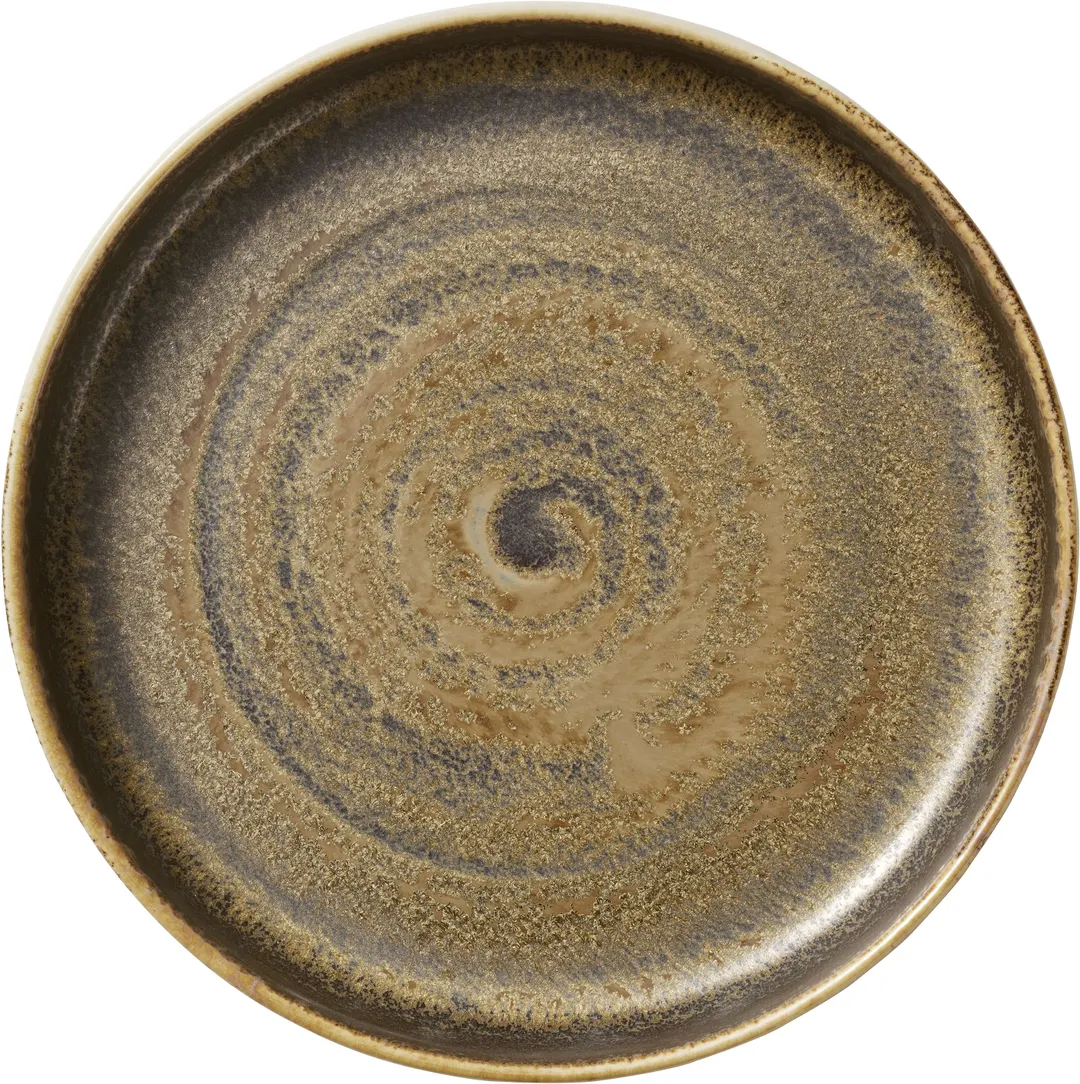 Heart & Soul 801192441000102 China Platter, 9.5" x 9.5" Deep Rim Porcelain, Cumin Color - 6/Case