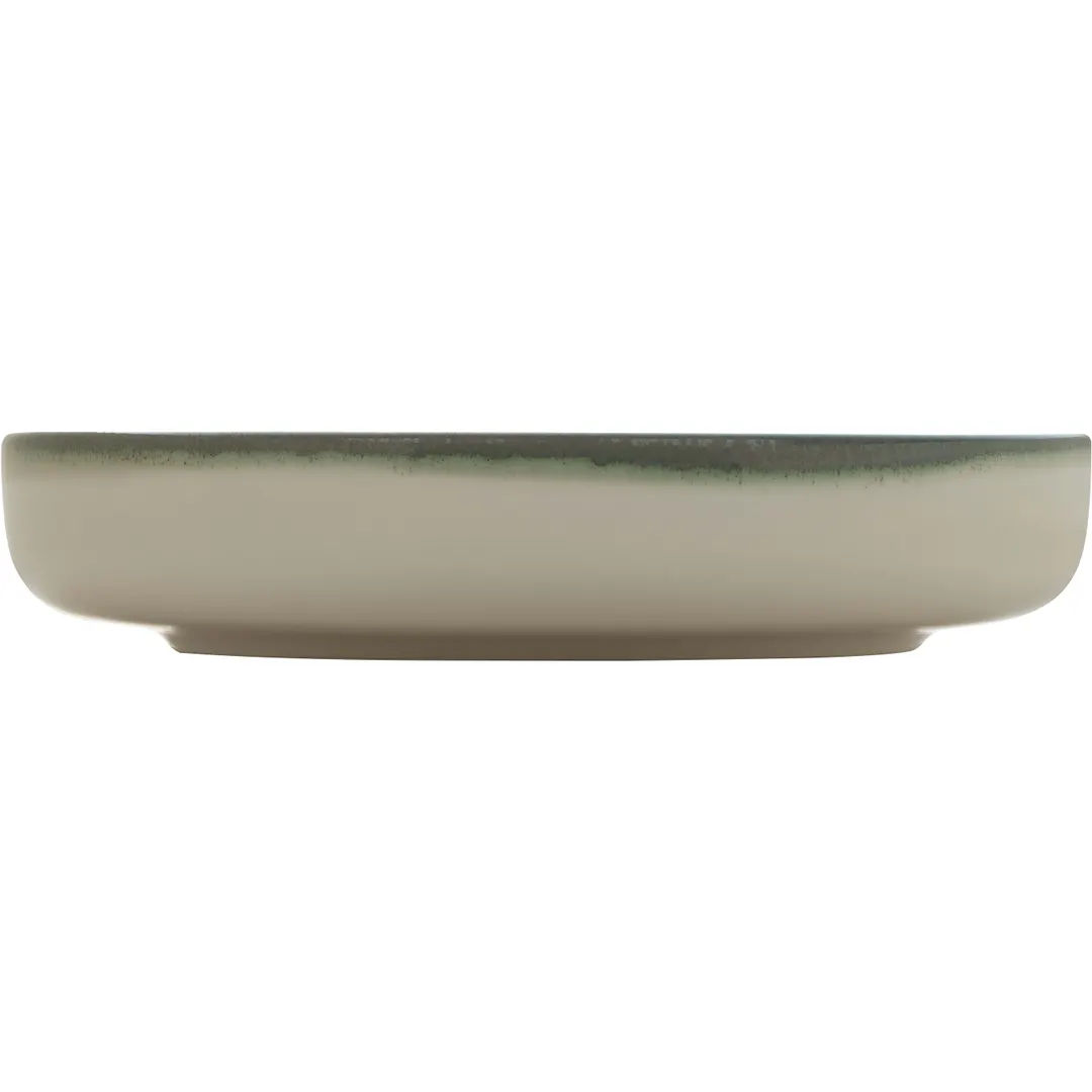 Heart & Soul 801192441000103 Round Deep Rim Porcelain Platter, 9.5" Diameter, Avocado, 6/Case