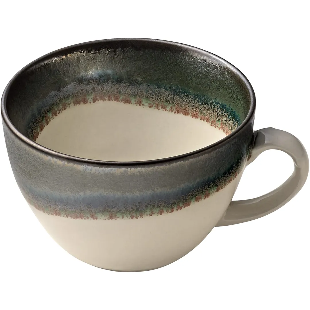 Heart & Soul 801528441000103 Avocado Porcelain Cup, 11.5 oz, 4.33"×4.33"×2.95" - 6/Case