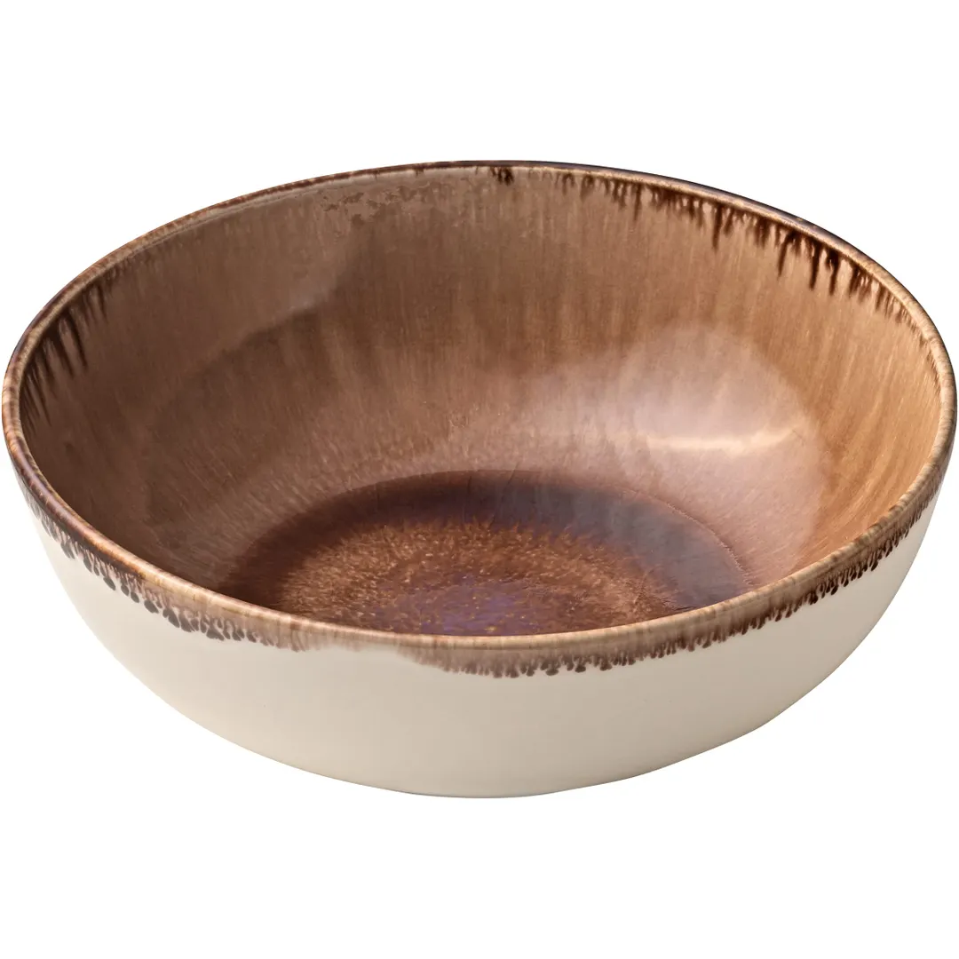 Heart & Soul 801571941000101 Round Porcelain Bowl, 7" Diameter, Oyster Finish, General Use- 6/Case