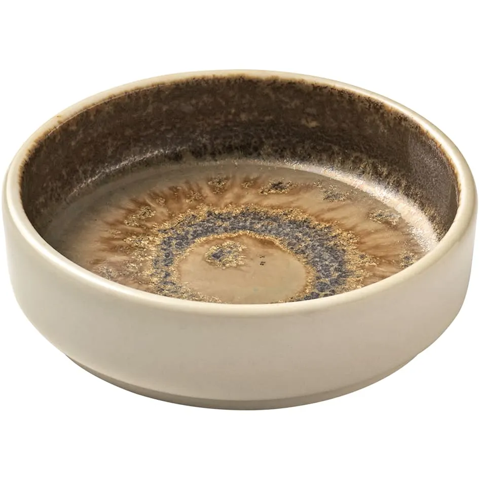 Heart & Soul 801610841000102 Cumin Porcelain Bowl, 3" Diameter x 0.91" H - 12/Case