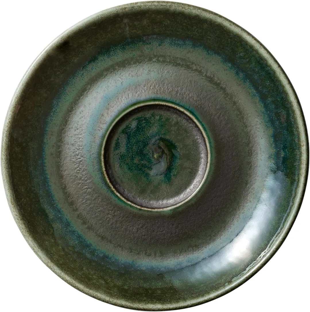 Heart & Soul 801690841000103 Round Porcelain Saucer, Avocado, 4.5" x 4.5" x 0.47", 6/Case