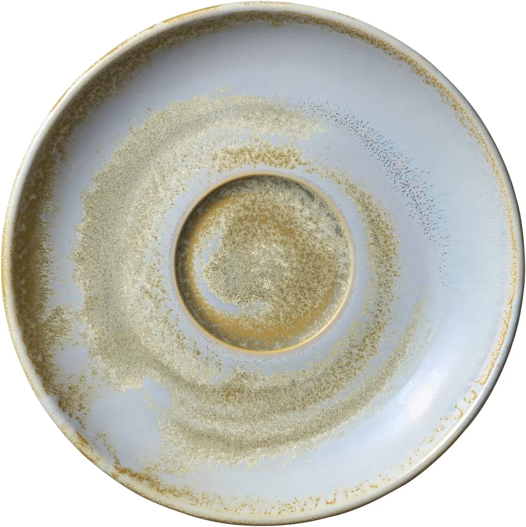 Heart & Soul 801692141000100 Round Porcelain Saucer Breeze, 5.51" Dia x 0.87" H - 6/Case