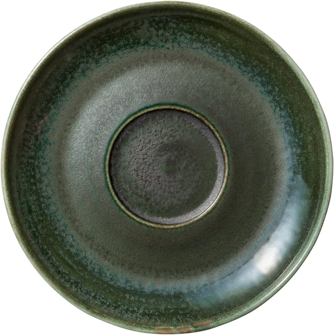 Heart & Soul 801692141000103 Round Porcelain Saucer, Avocado, 5.5" Diameter x 0.87" Height - 6/Case