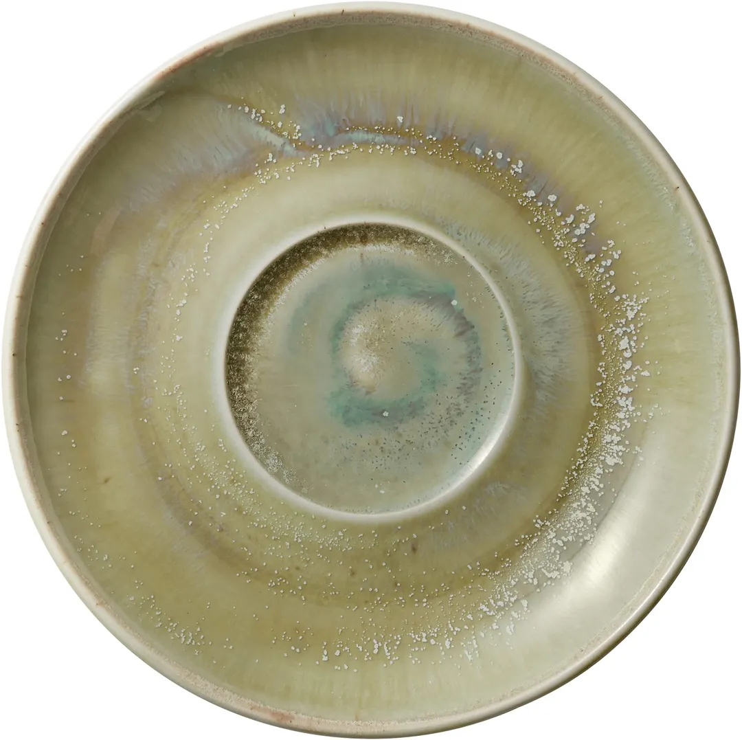 Heart & Soul 801692141000104 Porcelain Saucer Thyme, Round 5.5" Diameter x 0.87" Height - 6/Case