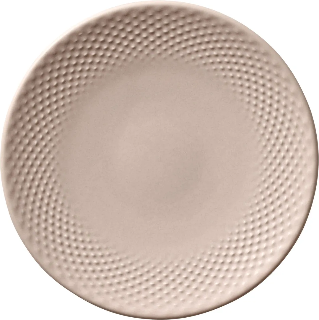 Libbey 802121741000202 China Plate, 6-3/4" Dia x 3/4" H, Round Coupe Rim, Blush China, Safe - 6/Case