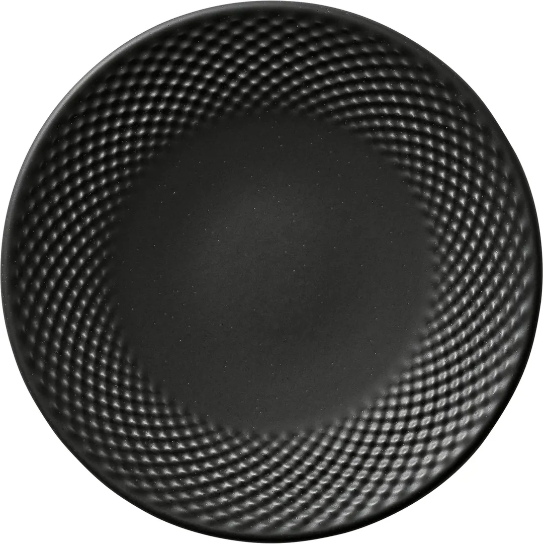 Libbey 802121741000204 - 6-3/4" Coupe China Plate, Coal, Microwave/Oven Safe - 6/Case