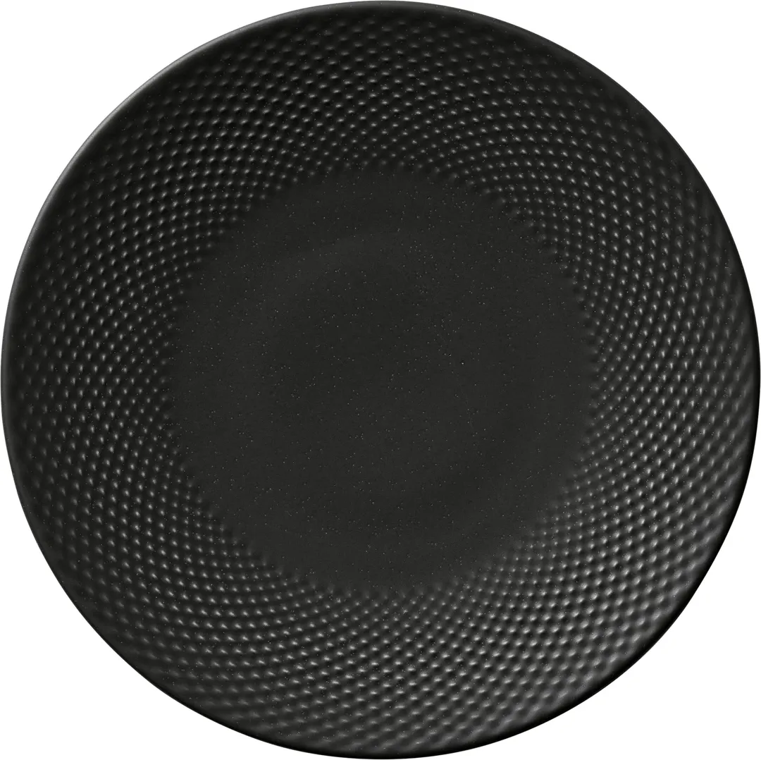Libbey 802122441000204 - 9-1/2" Round Coupe China Plate, Coal Pine, Dishwasher Microwave Safe - 6/Case